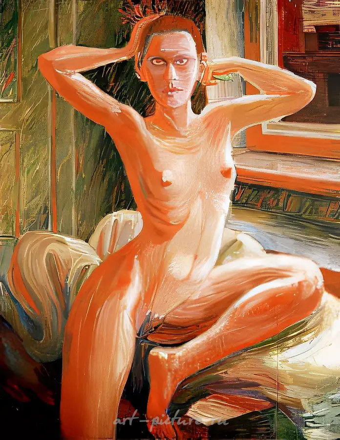 Красный портрет, 1986, масло на картоне, 100x80. Собственность автора