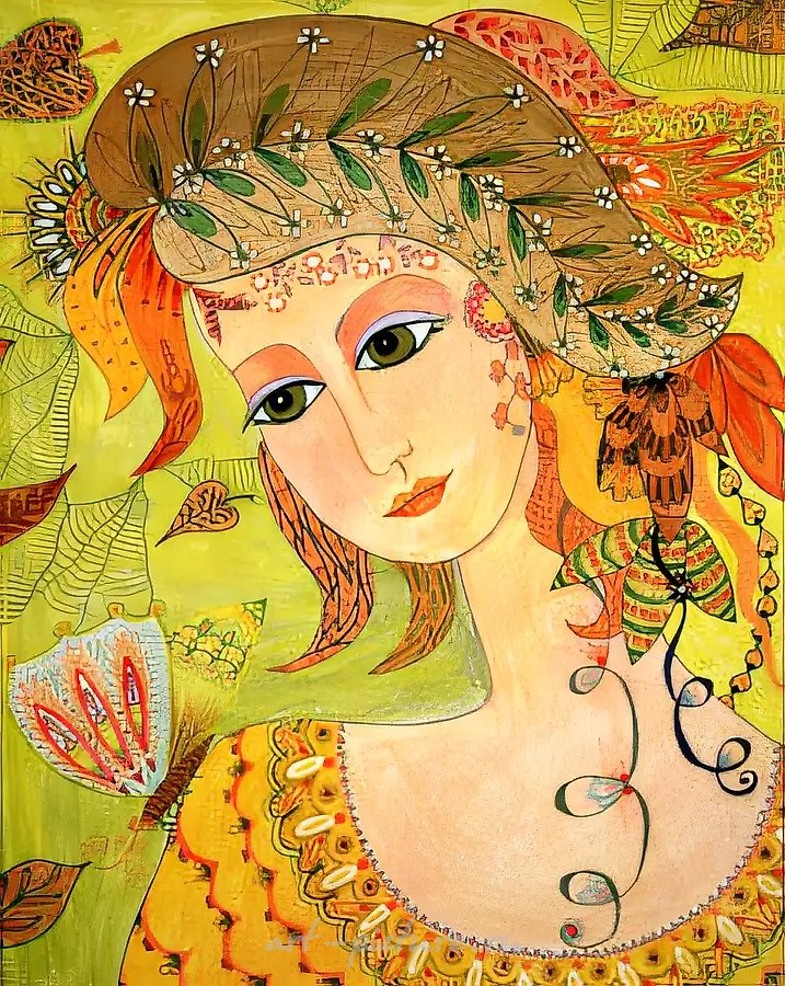 Пришла осень, 1995, картон, смешанная техника, 50x40 см. Собственность автора