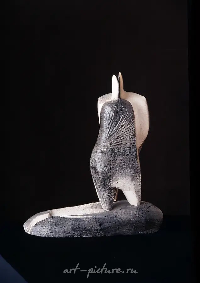 Трое, 1995, шамот, 31x28x13. Собственность автора