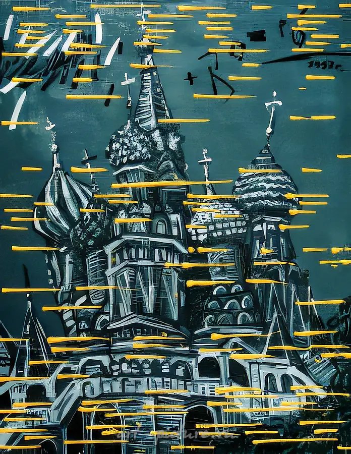 Храм Василия Блаженного, 1997, масло на холсте, 100x80