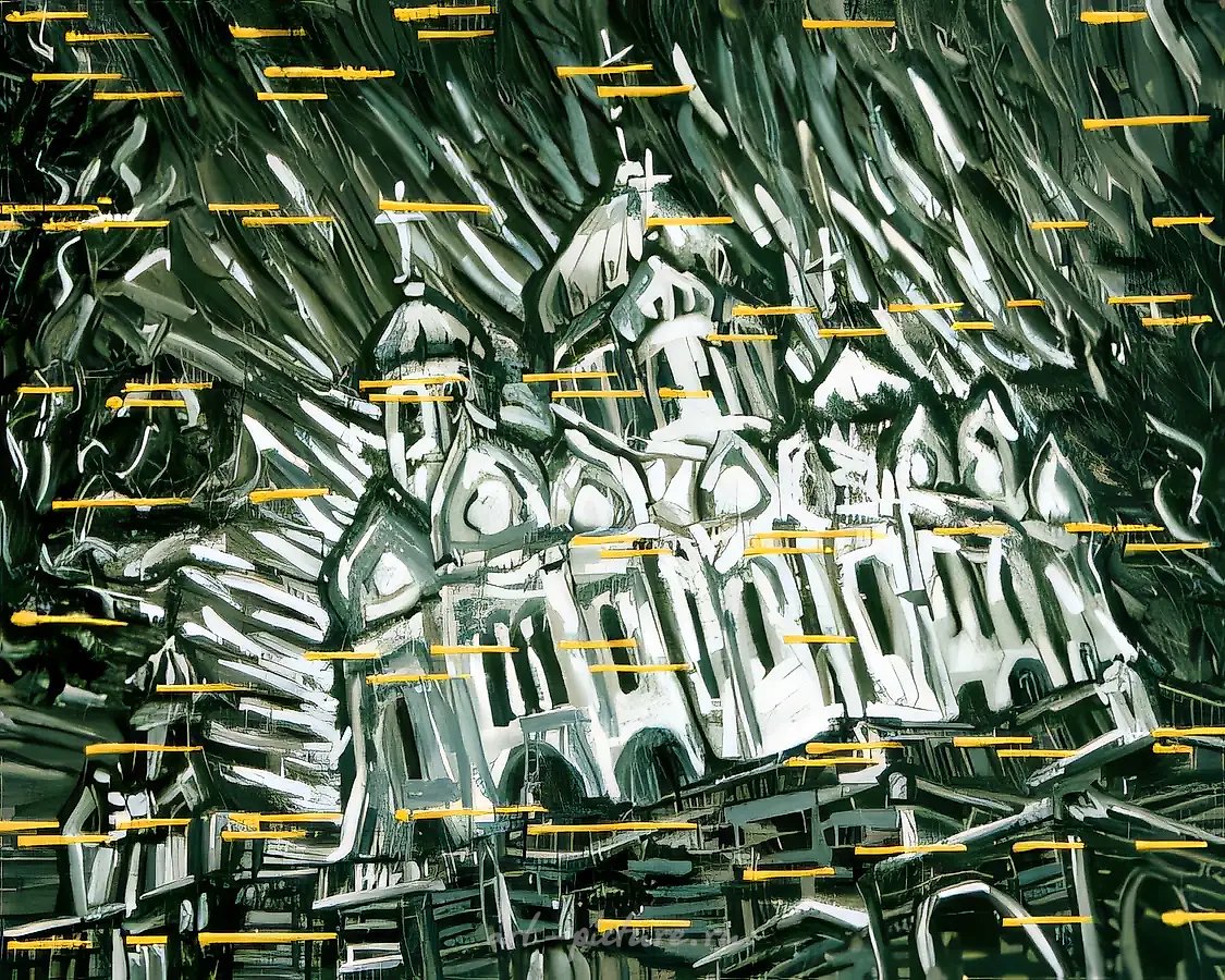 Храм Христа Спасителя, 1997, масло на холсте, 80x100