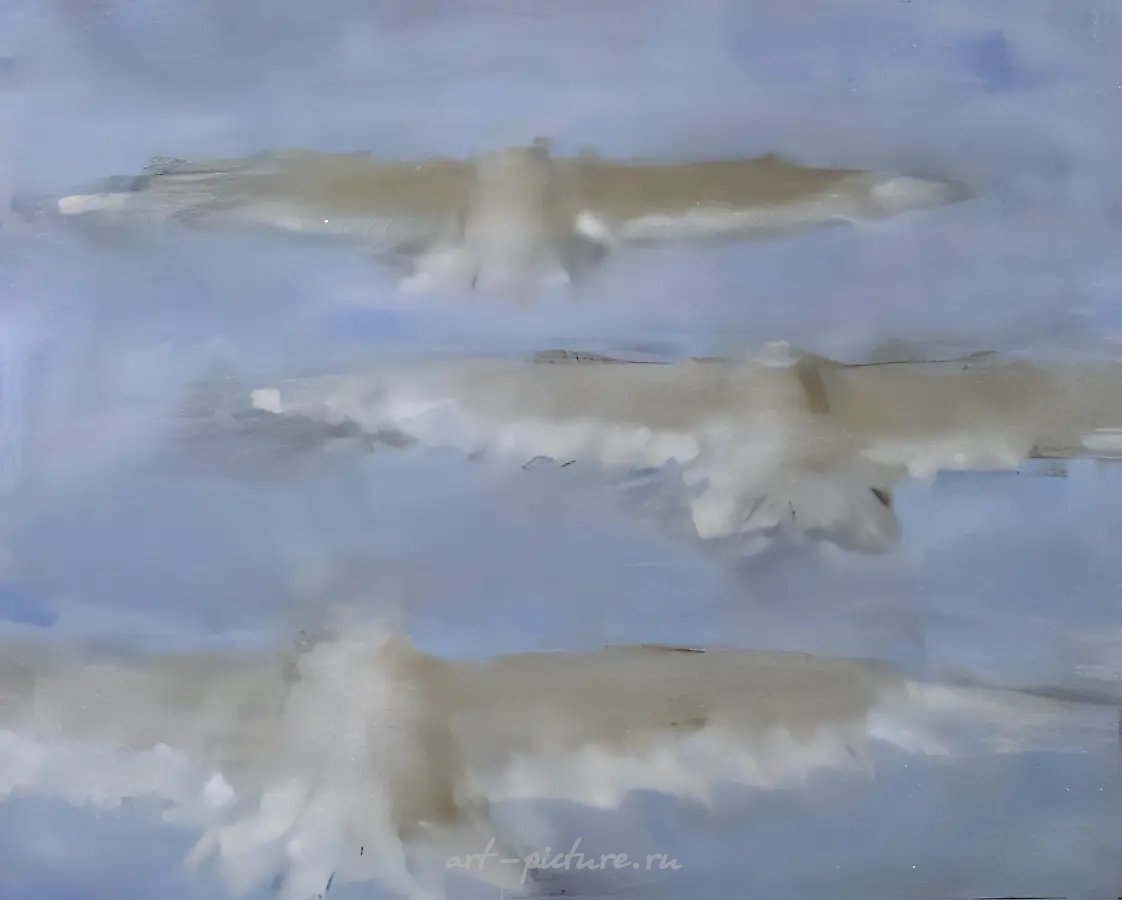Большие птицы, 1997, картон, масло, 75х95 Собственность автора