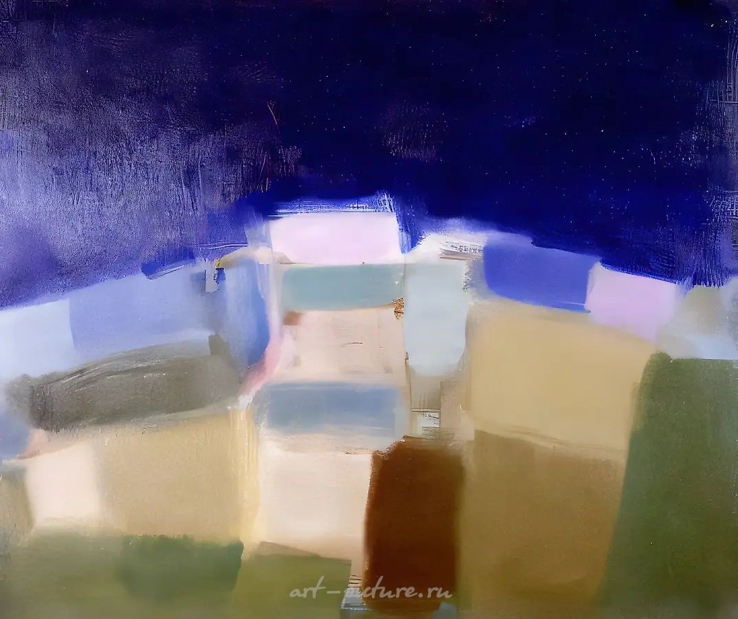 Пейзаж, 1993, картон, масло, 71х89 Собственность автора