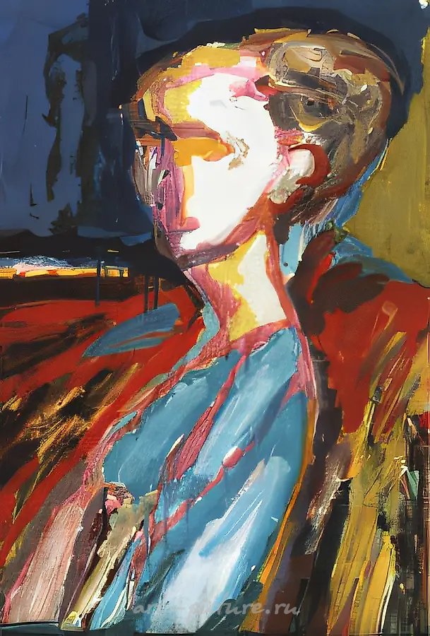 Ясновидящая, 1993, гуашь на бумаге, 80x70 см. Частная коллекция, Днепропетровск