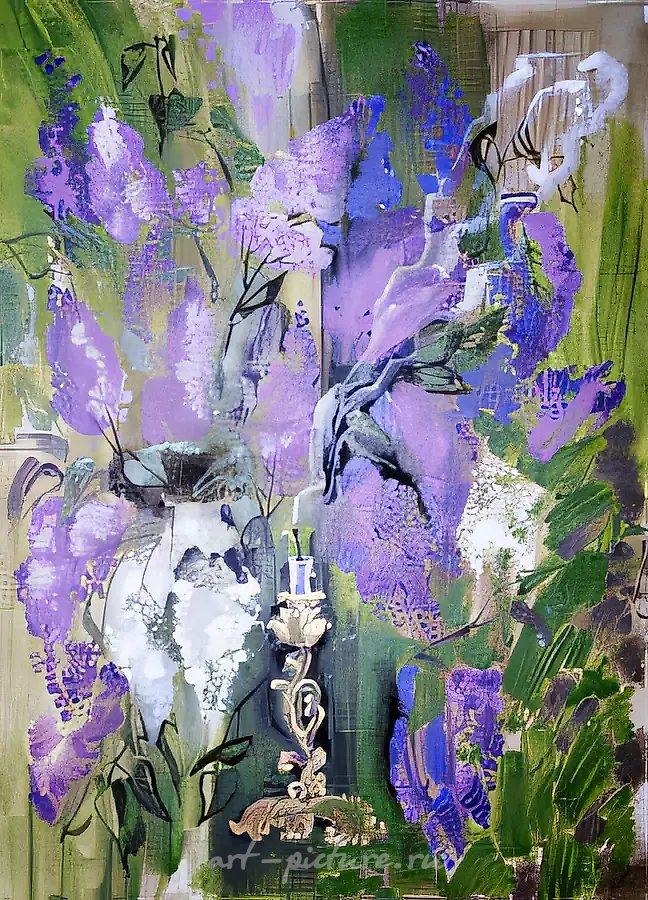 Запах сирени, 1996, холст, акрил, 100x80. Собственность автора, $600