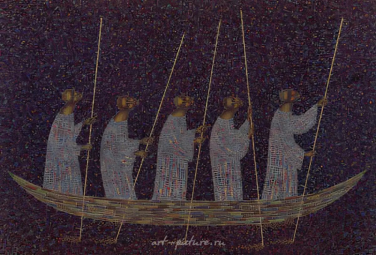 Лодка, 1991, холст, масло, 68 х 90