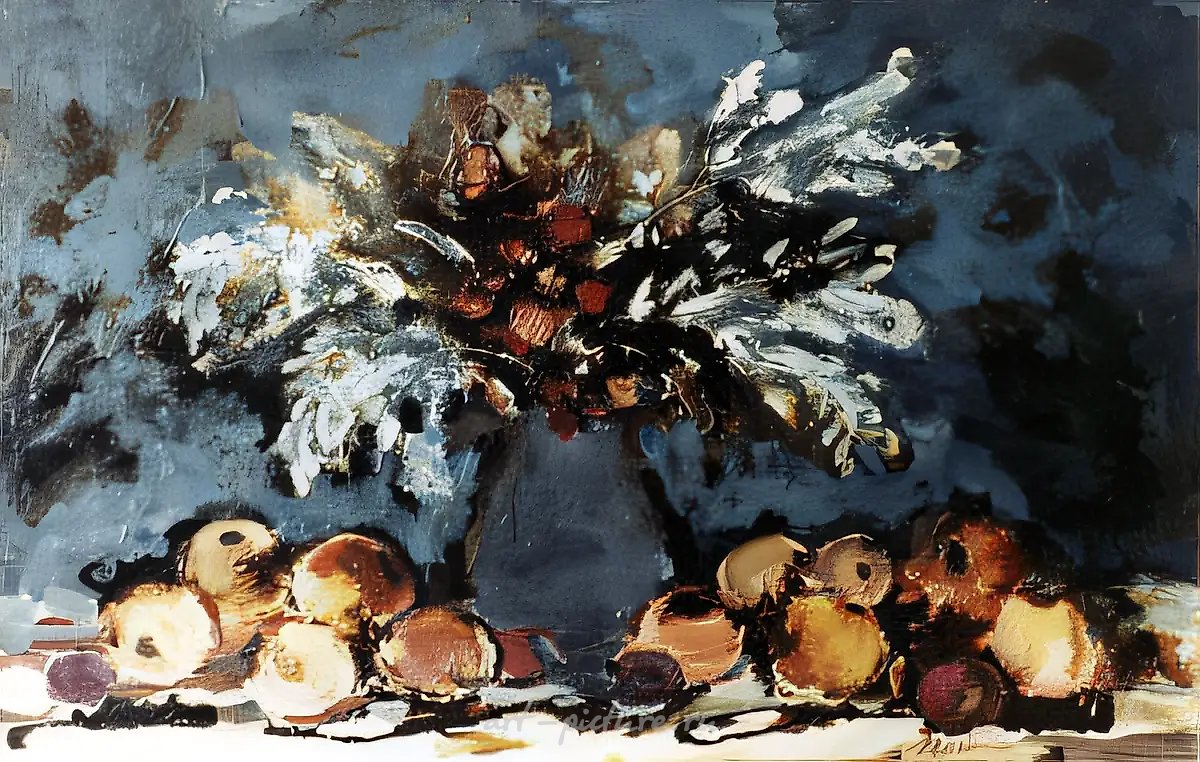 Натюрморт с фруктами, 1989, холст, масло, 70х90