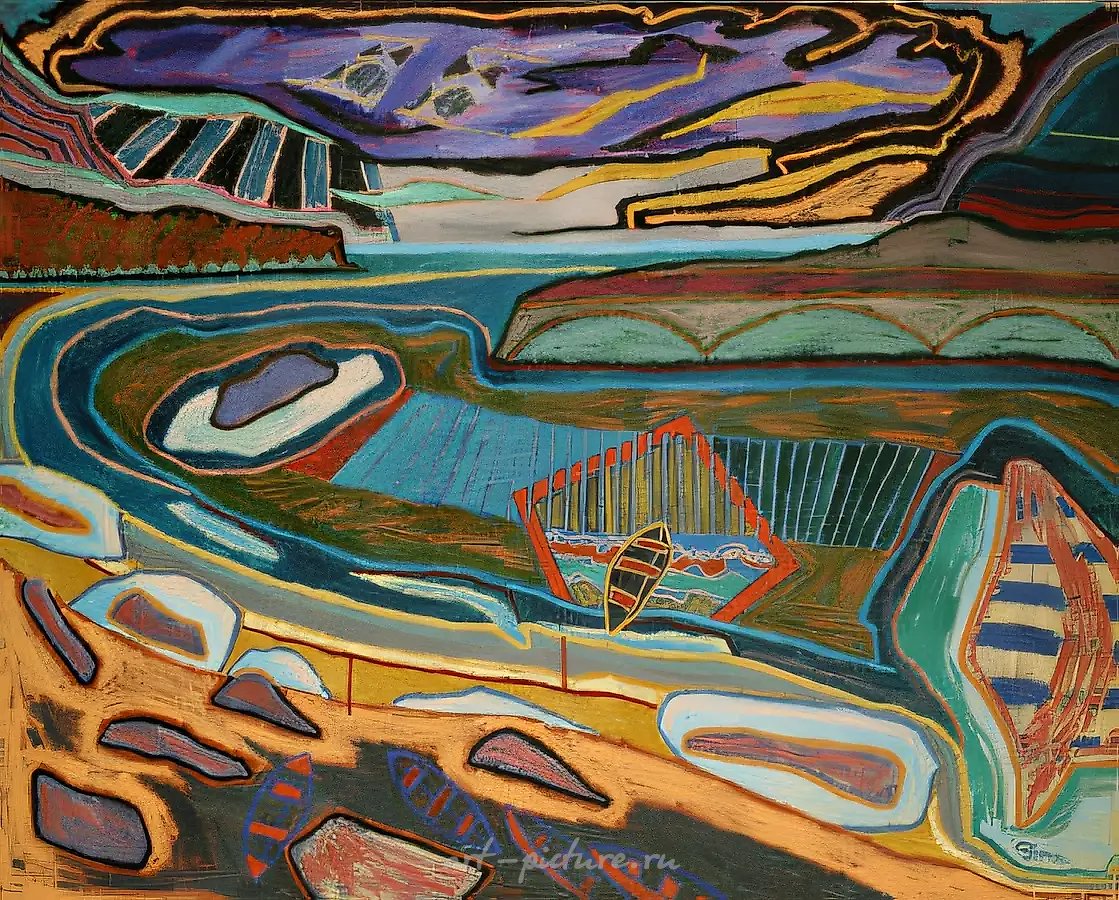 Залив, 1994, холст, масло, 80 х 100