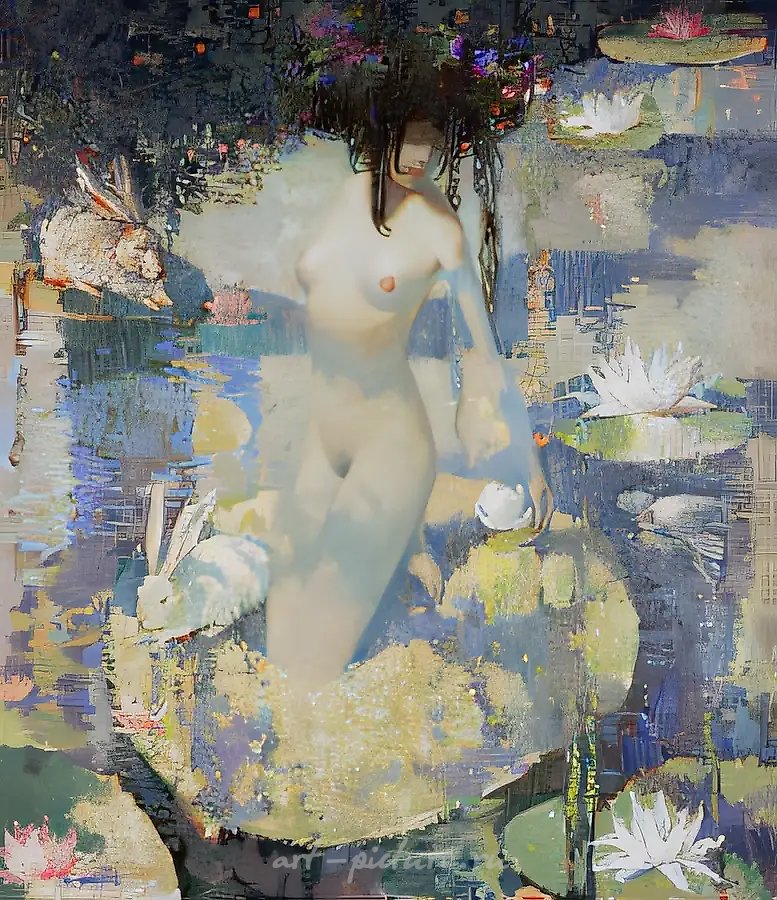 Дюймовочка, 1997, холст, акрил, масло, 85x75. Собственность автора