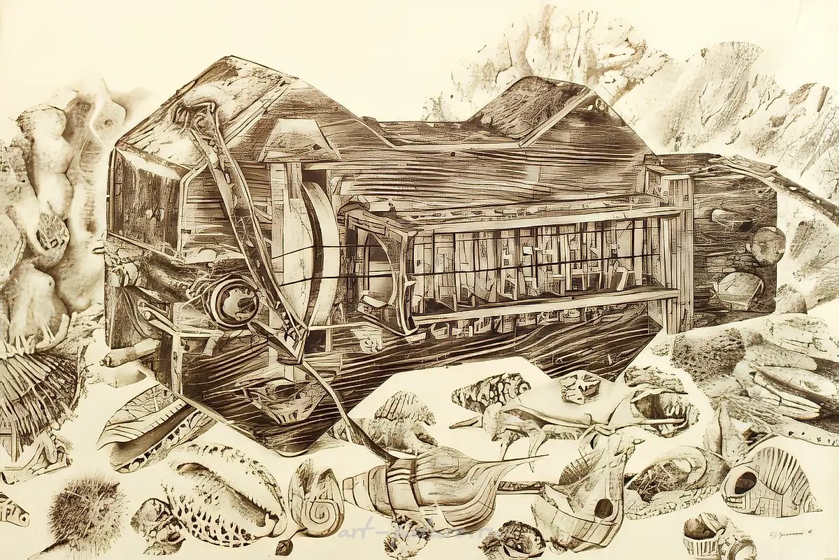 Натюрморт с рубабом, 1992, бумага, карандаш, 60x90. Собственность автора, $1500