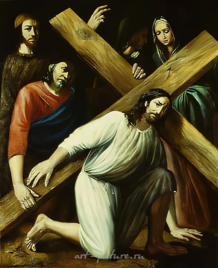 Голгофа., 1996, холст, масло, 120 х 100
