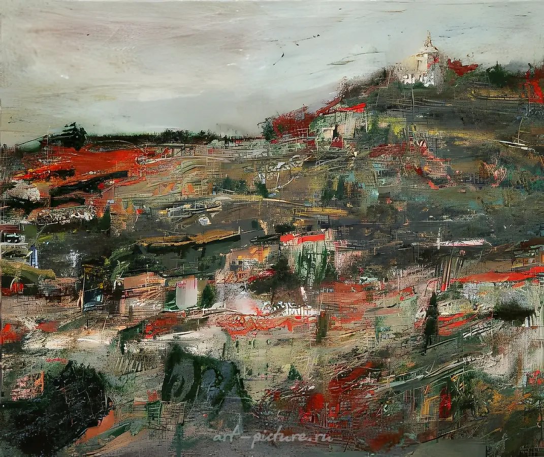 Верона. Ветер наверху, 1997, холст, масло, 77,9 х 92