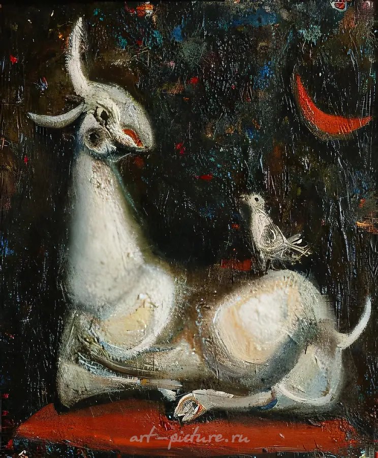 Коза, 1996, оргалит, масло, 82 х 68