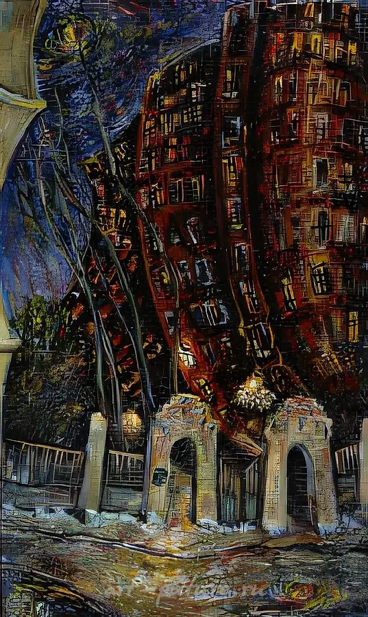 Осень на Пироговке.      
Из цикла "Время луны"
, 1994,  холст, масло, 55 x 33
