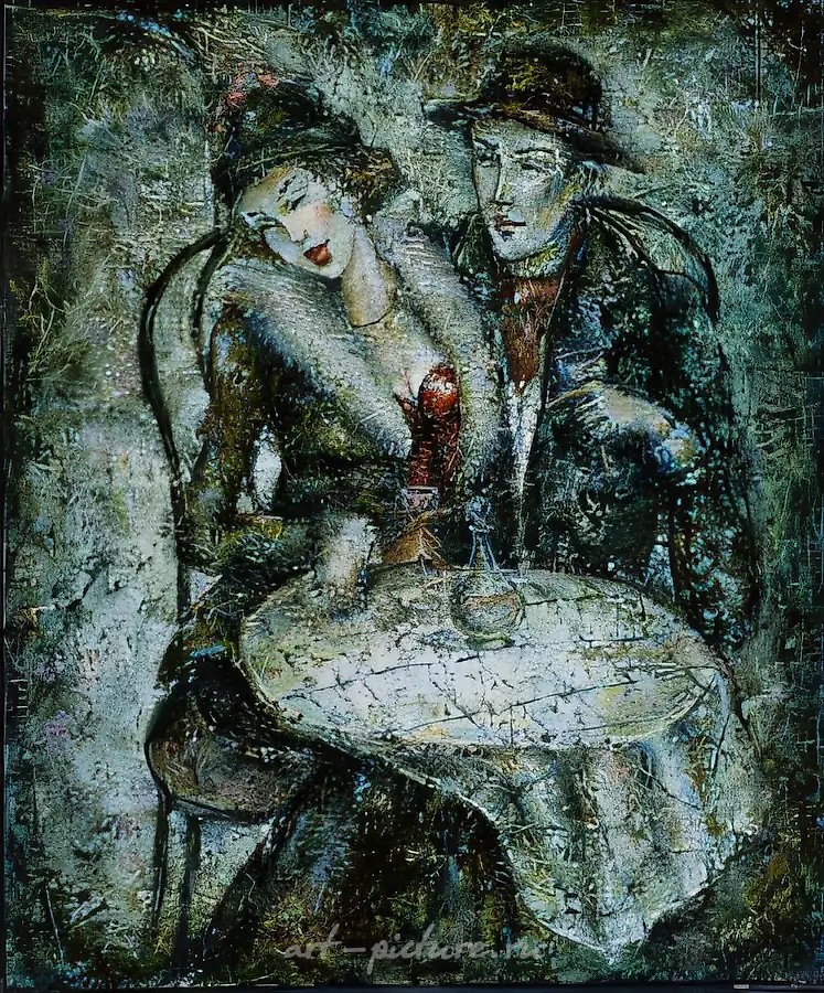 Встреча, 1997, масло на холсте, 75x60