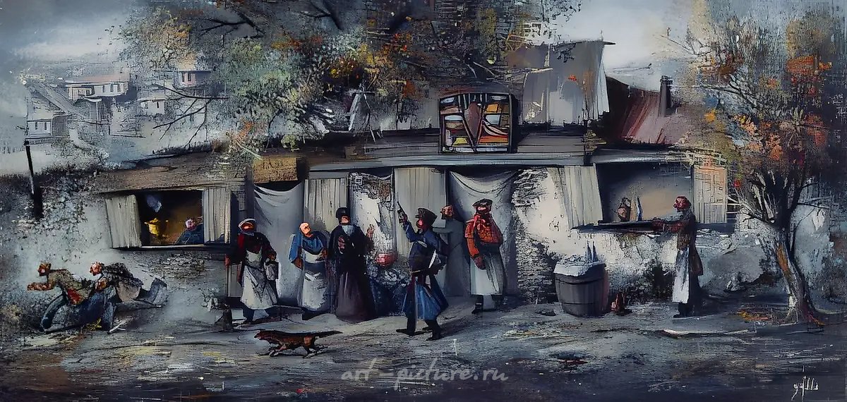 Белый духан., 1997, холст, масло, 38х79