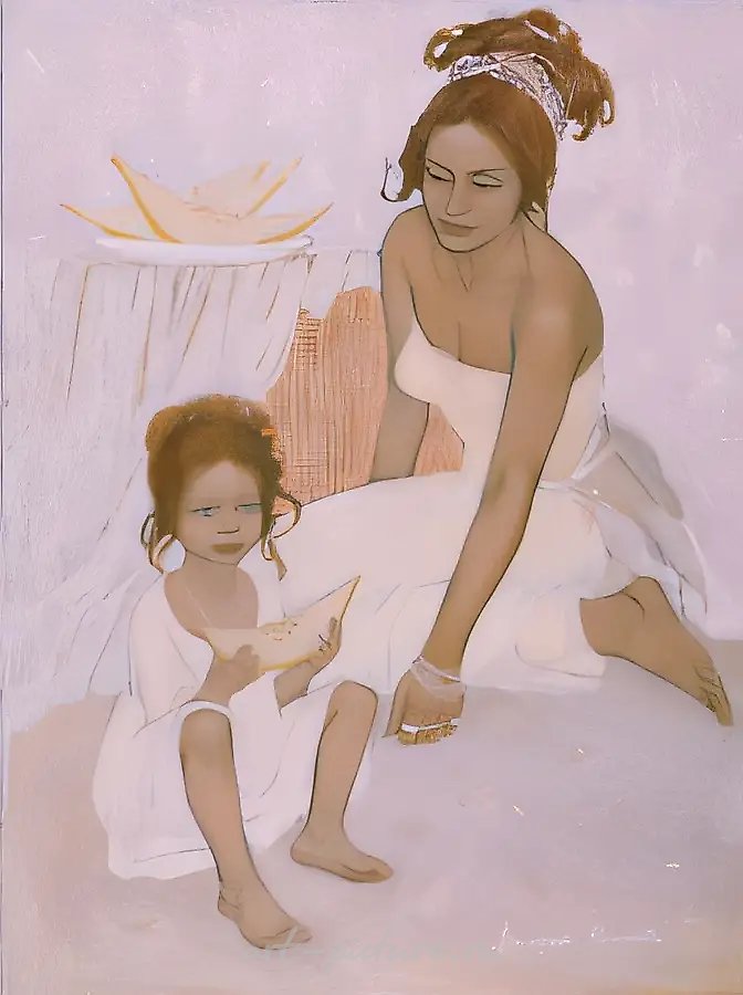 Сладкая дынька., 1997, холст, масло, 80х60