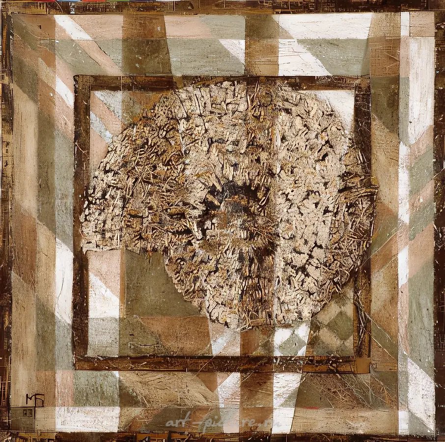 Раковина, 1993, холст, смешанная техника, 70х70