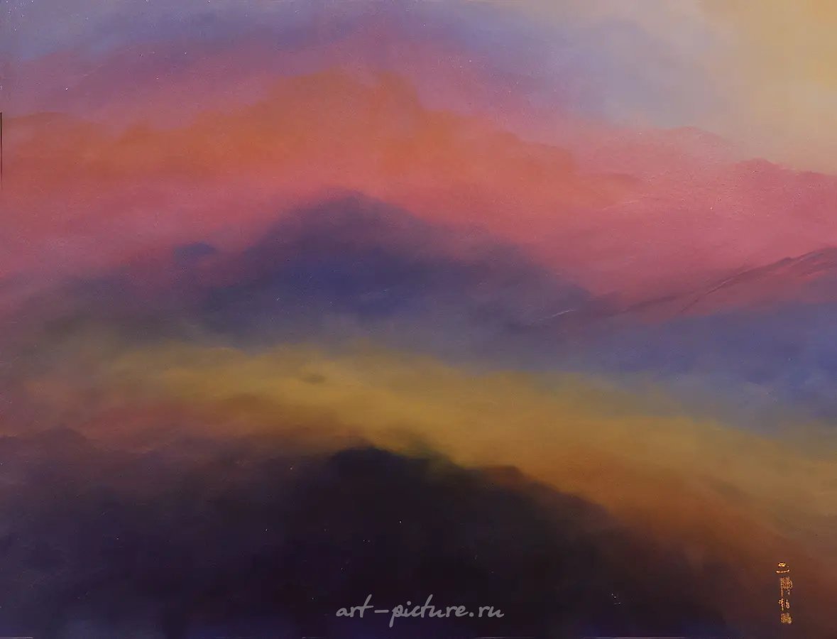 Медитация 12, 1996, холст, акрил, 54x65