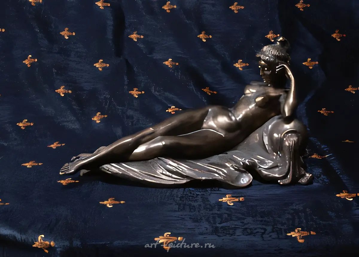 Нимфа., 1996, бронза, 20 х 47 х 17