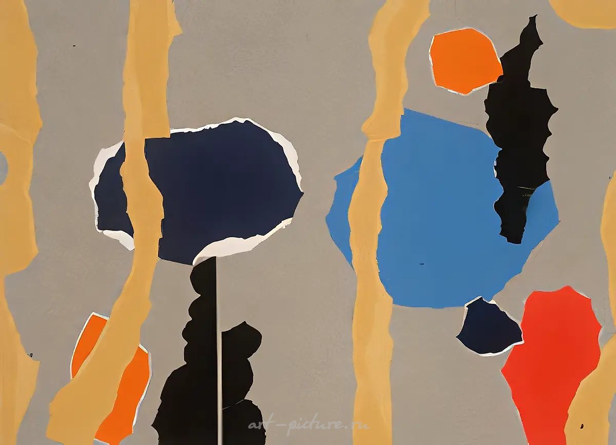 Тревожное время, 1997, коллаж, 46 х 63