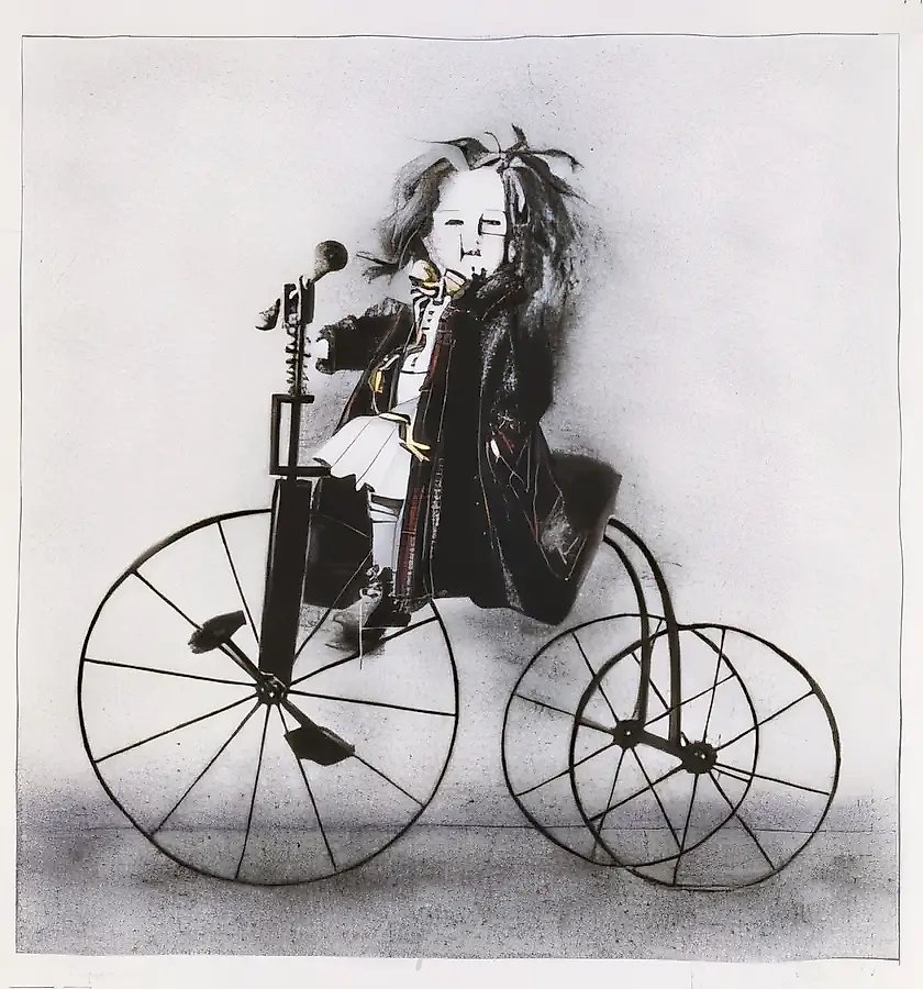 Кукла, 1997, литография, 42x40