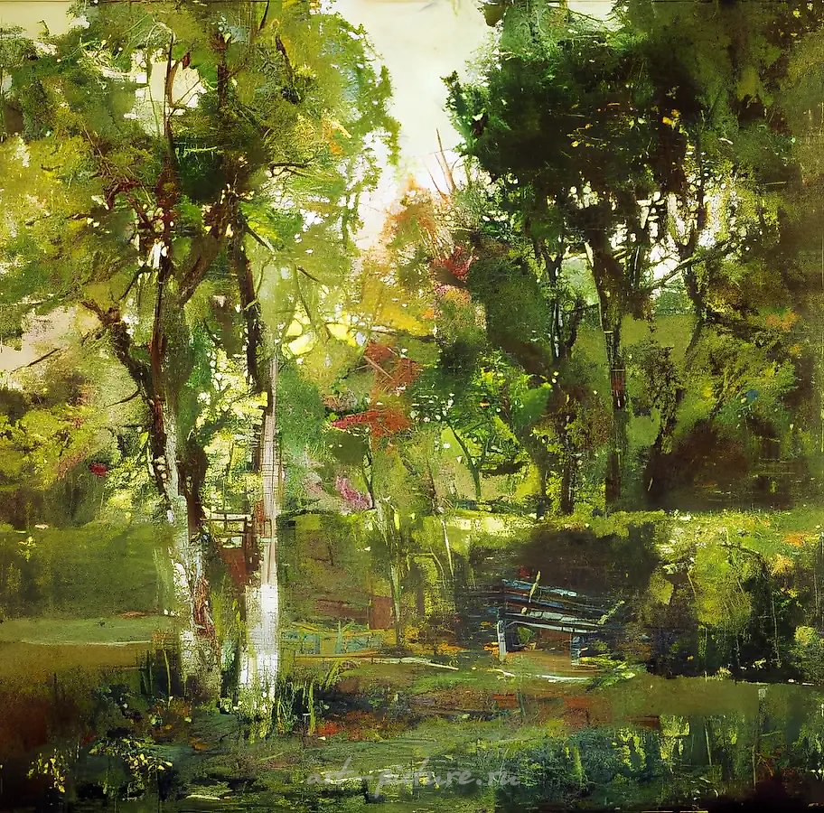 Последний день лета, 1992, холст, масло, 70x70, $24 000. ЮНЕСКО, США