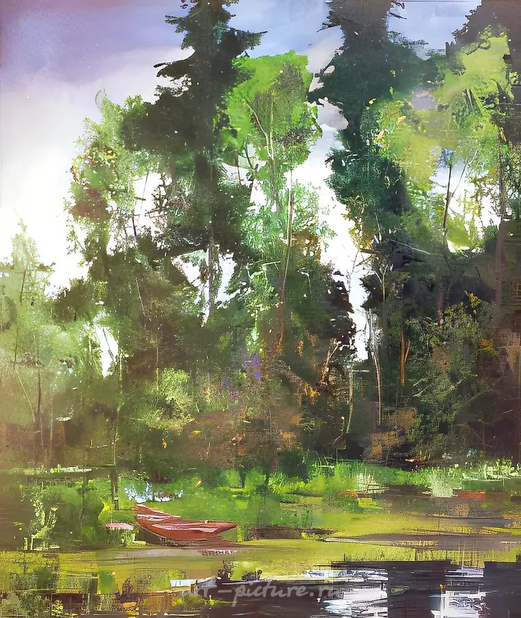 Майская зелень, 1997, холст, масло, 60x80, $5000