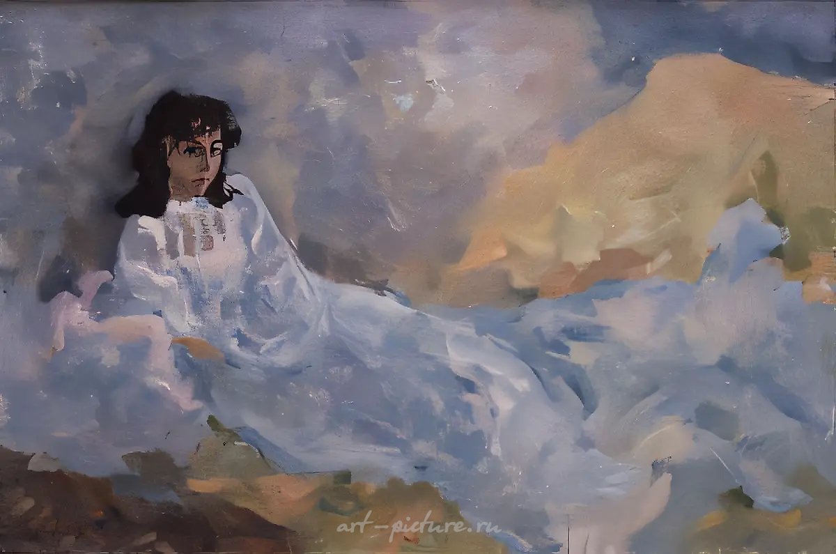 Портрет О.М., 1997, холст, масло, 50x80