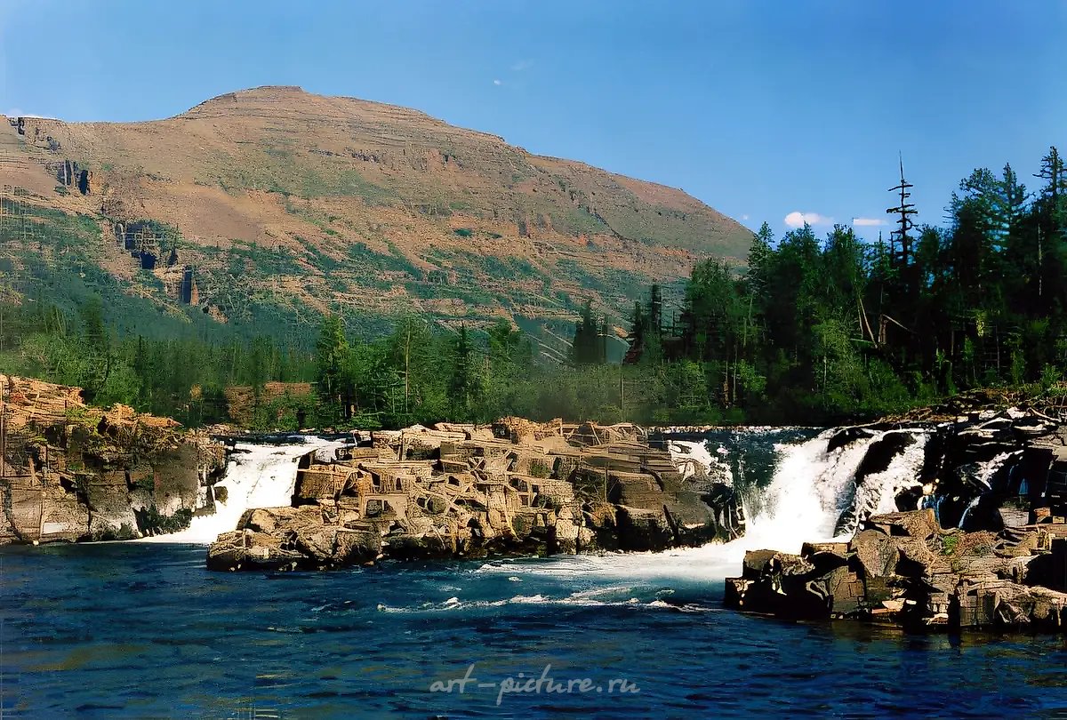 Водопады реки Наледной. Путораны., 1996, цветная фотография, 20х30 Собственность автора