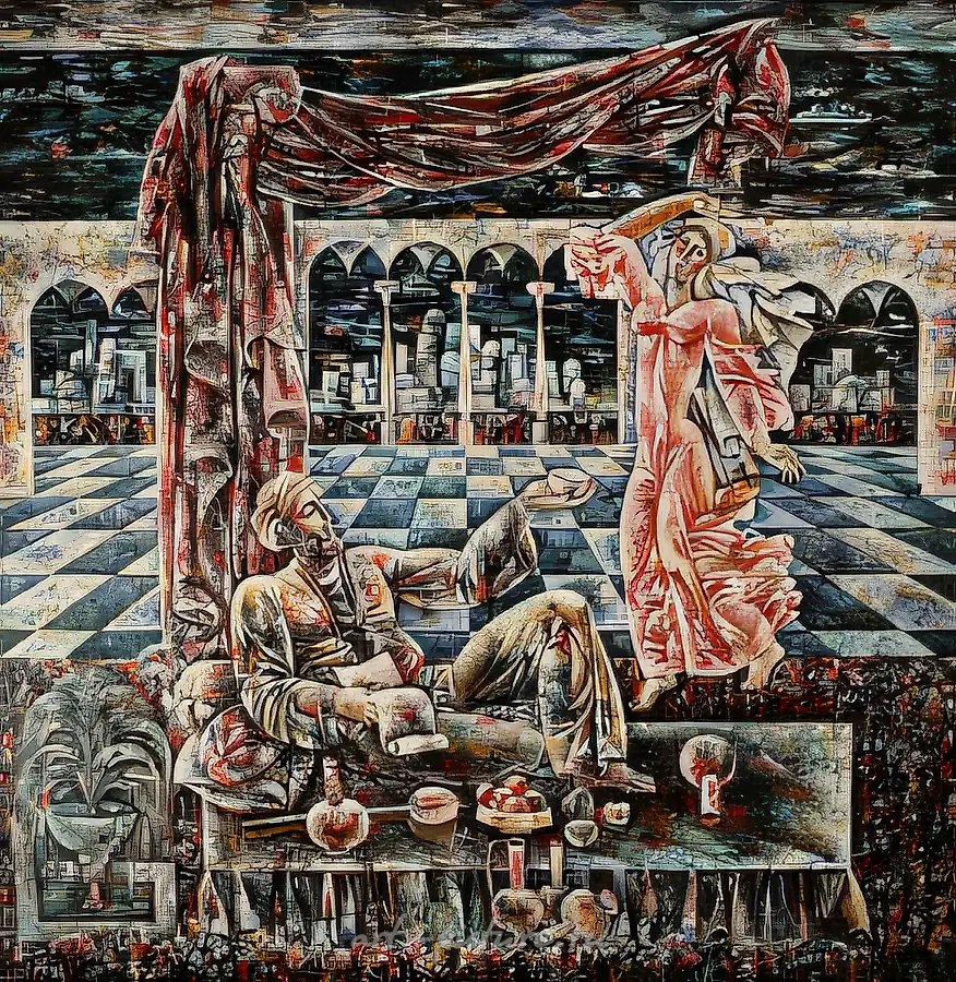 Поэт., 1987, холст, масло, 90 х 90