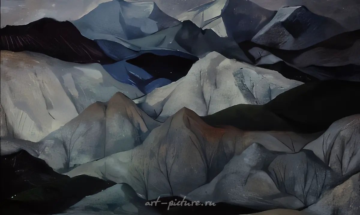 Белые горы, 1997, холст, масло, 50 х 80
