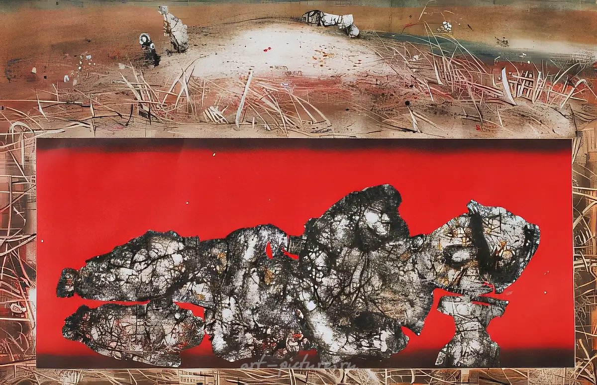 Спящий скиф., 1996, монотипия, 60 х 90