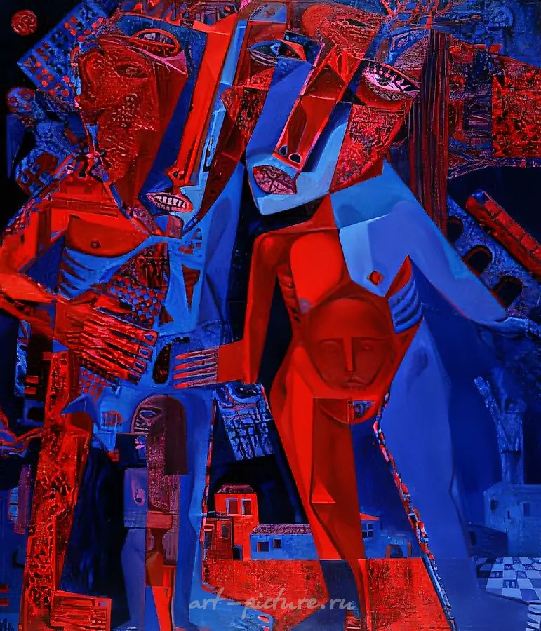 Два божества, 1991, холст, масло, 118,5x101. Собственность автора