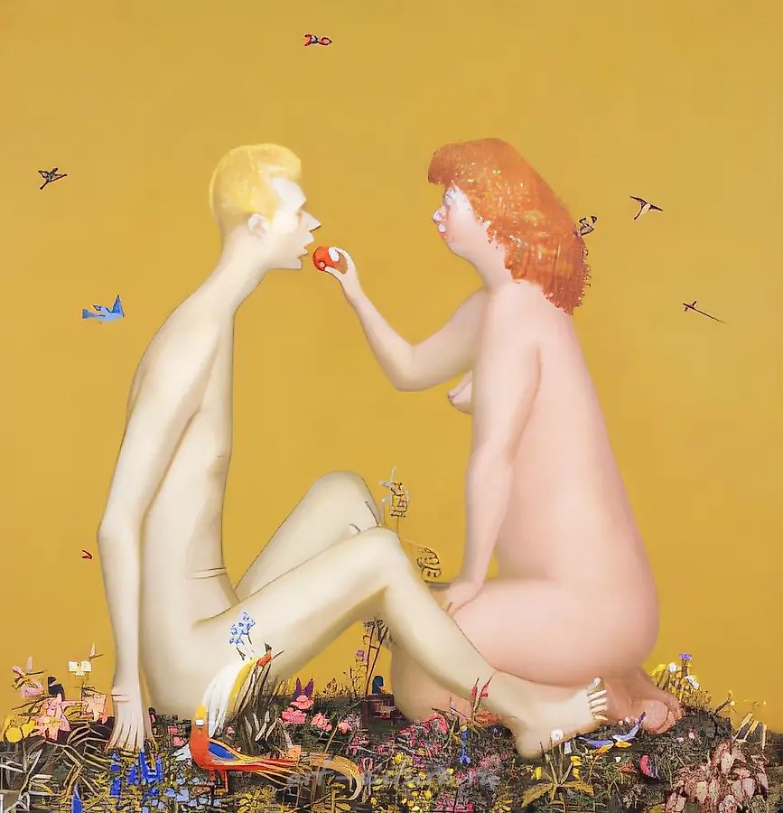 Рай, 1999, холст, акрил, 70х70 Собственность автора