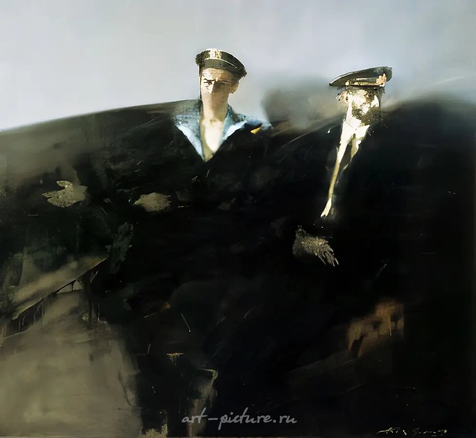 Пространство мастерской. Автопортрет с Пашей., 1998, холст, масло, 190х200 Галерея