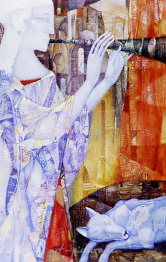 Соната для спящей собаки, 1998, холст, масло, акрил, 101х66 Собственность автора