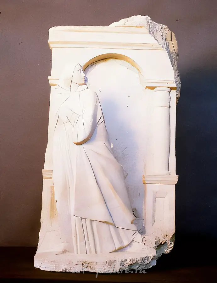 Благовещение, 1994, камень, h=65. Собственность автора
