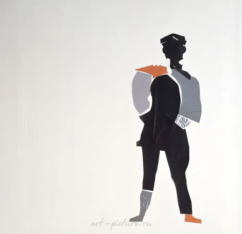 Сергей Эйзенштейн, 1986, коллаж, бумага, 59x60. East-West Gallery, Лондон