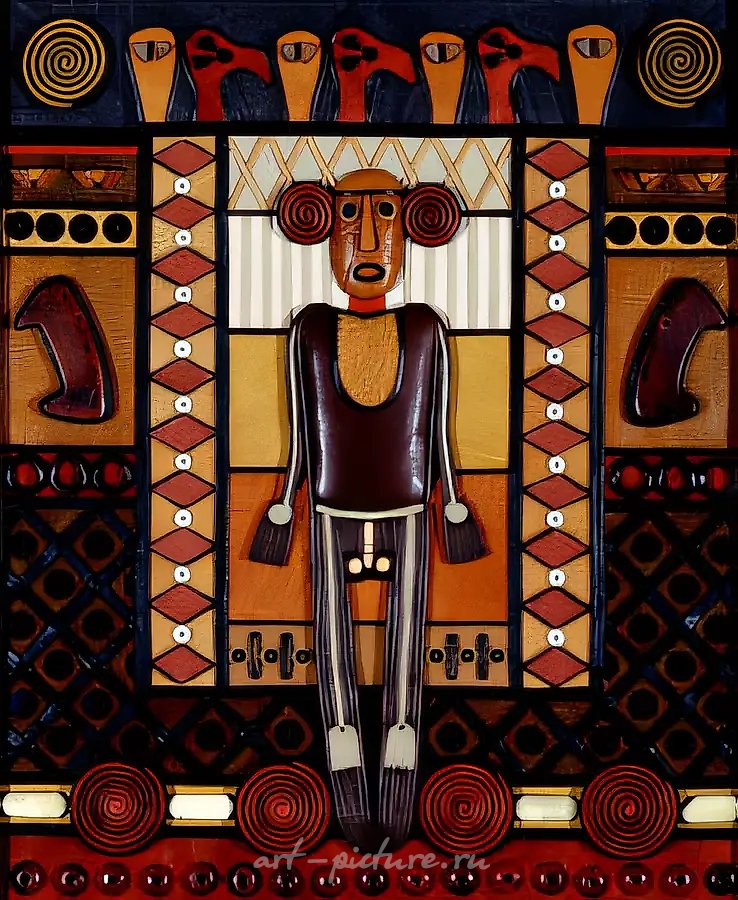 Антропоморфная фигура, 1997, смешанная техника, 50x40. Доктор А. Лукса