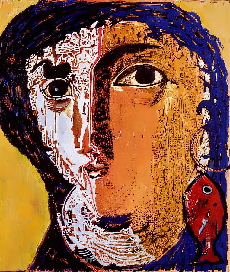 Madonna iconica, 1990, масло на холсте, 60x50. Частная коллекция