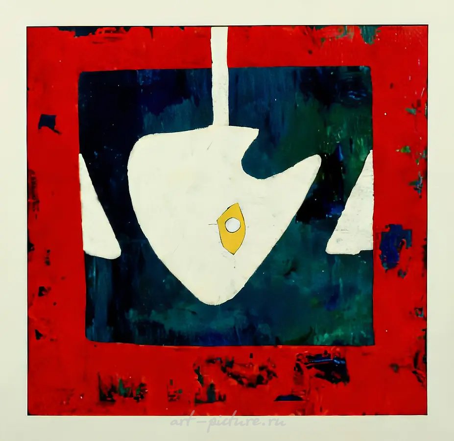 Белая голова, 1990, масло на холсте, 60x60. Собственность автора, $3800