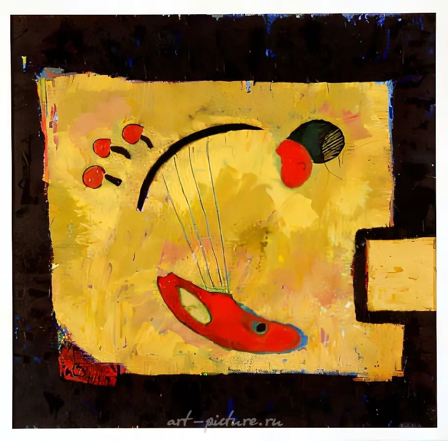 Африканская арфа, 1991, масло на холсте, 60x60. Собственность автора, $3400