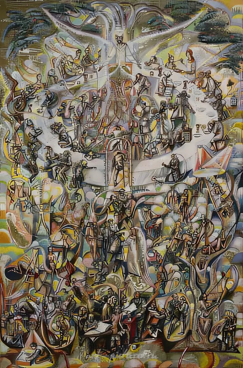 Явление., 1992, холст, масло, 110 х 80
