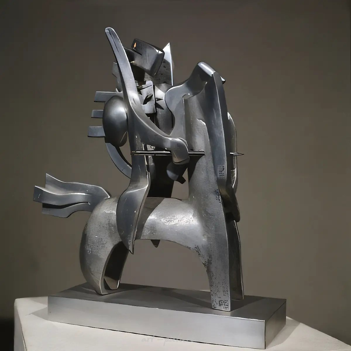 Апофеоз цивилизаций., 1989, алюминий, литье, ковка, 35х17х10