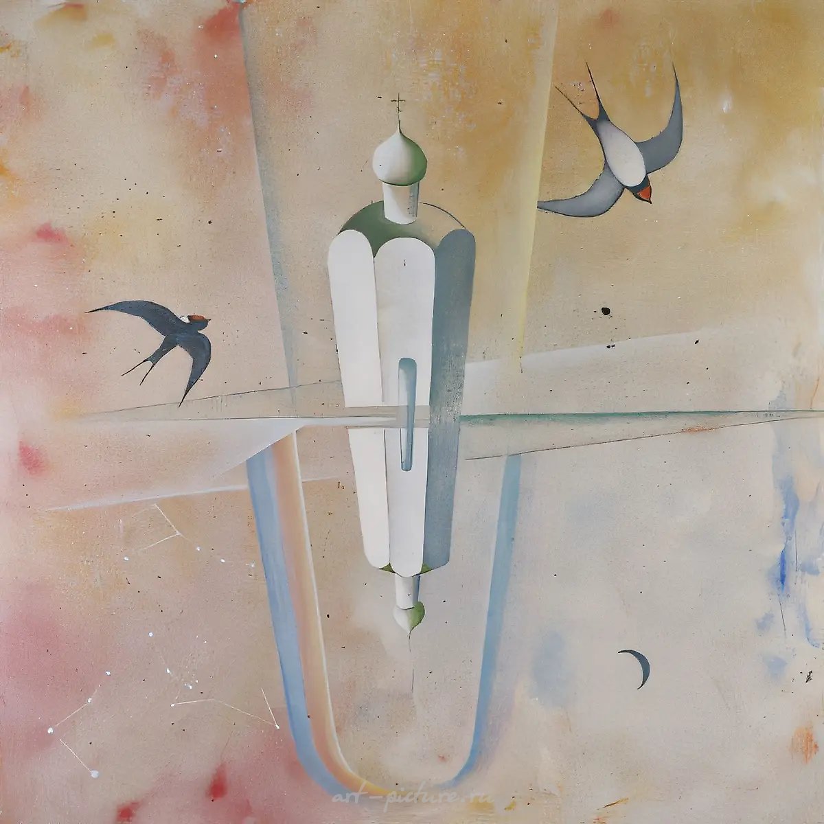 Радуга., 1992, холст, масло, 90х90