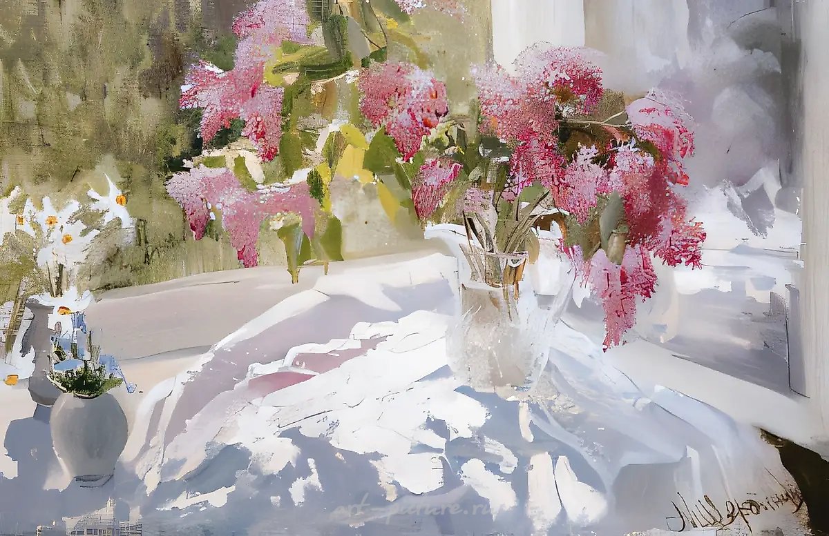 Сирень., 1997, холст, масло, 62х78