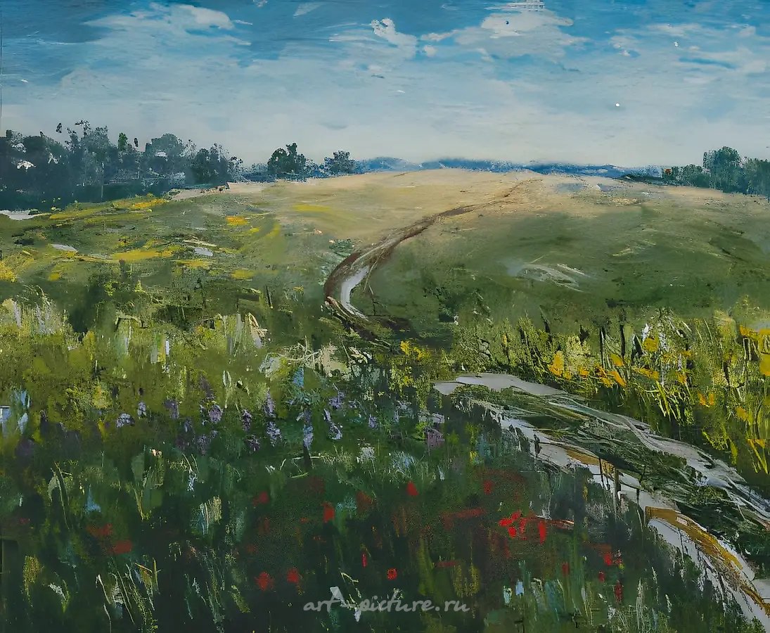 Колыванские просторы., 1998, холст, масло, 50х60
