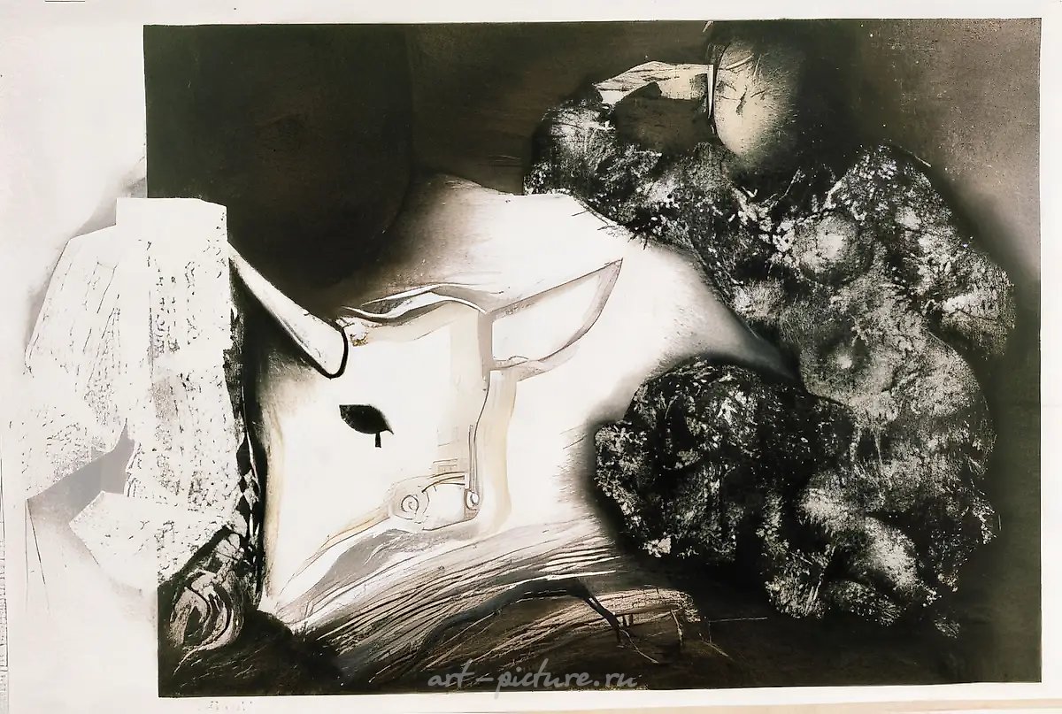 Похищение Европы, 1992, гуашь, офорт, 50х72