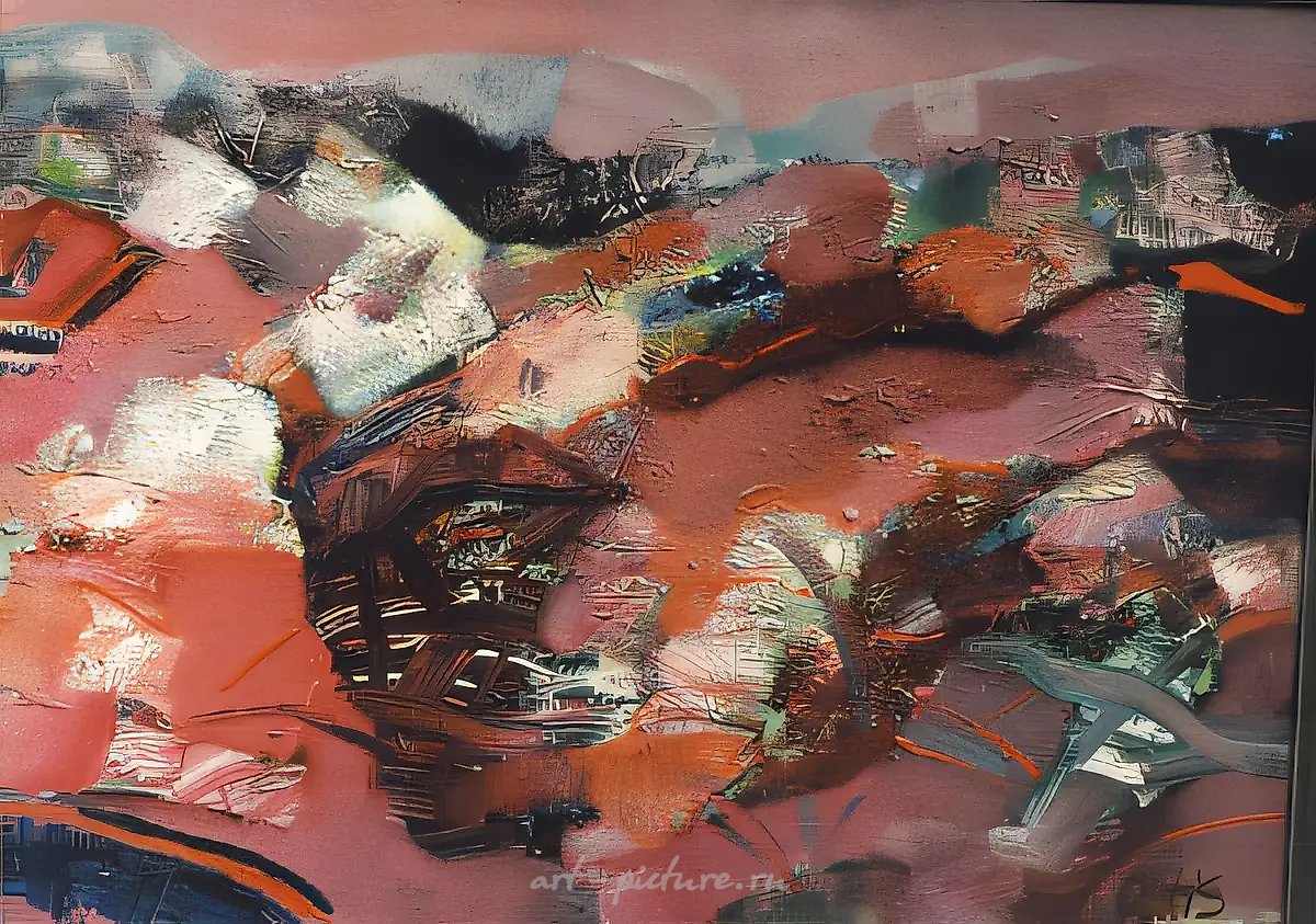 Пейзаж, 1988, холст, масло, 65х85